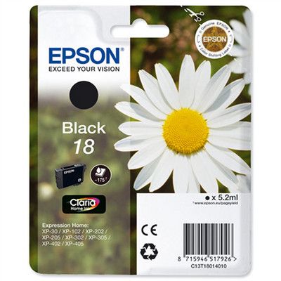 Epson T1801 eredeti fekete tintapatron 
