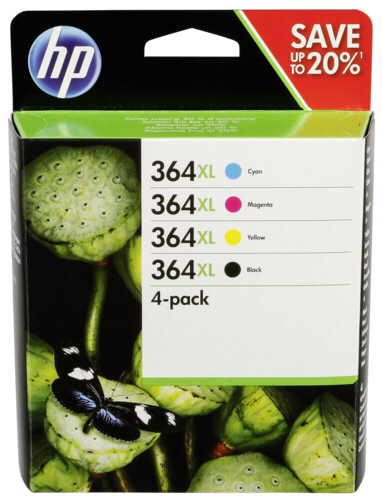 HP N9J74AE No.364XL BK/C/M/Y eredeti patroncsomag