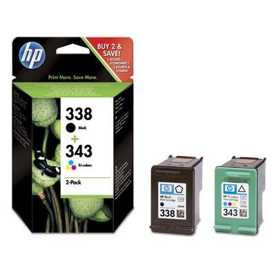 HP SD449EE no.338 fekete + no.343 színes eredeti patroncsomag