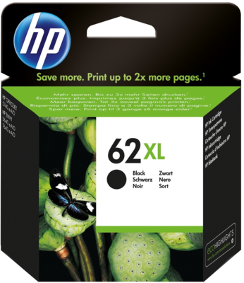 HP No.62XL fekete eredeti tintapatron (C2P05AE) 