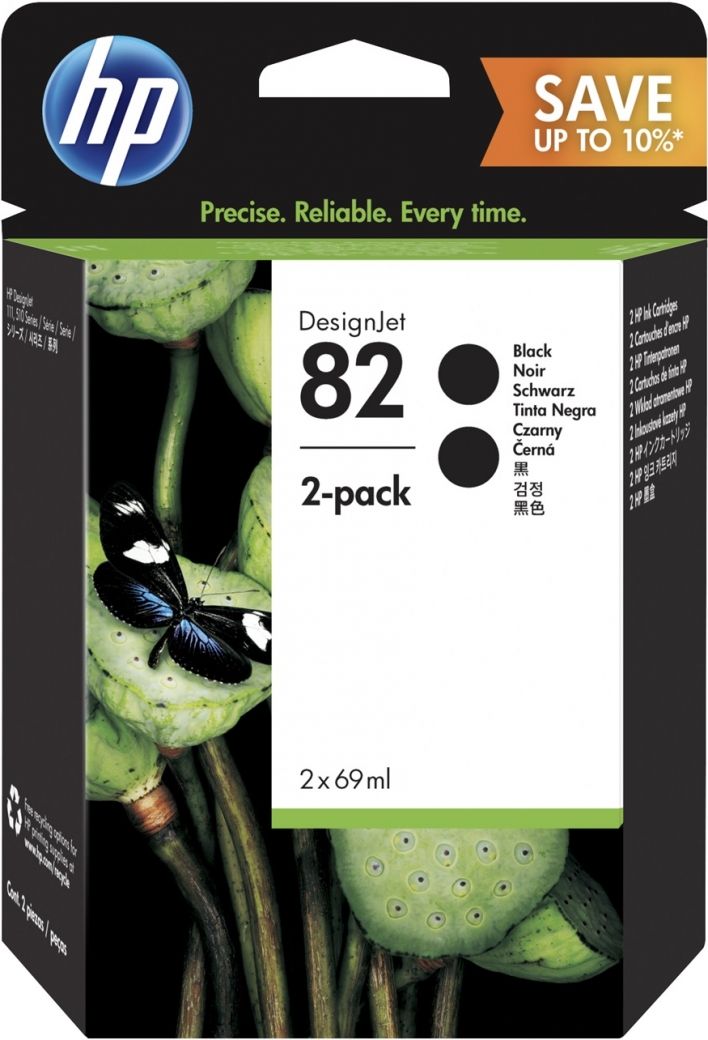 HP P2V34A (2db no.82 fekete) eredeti tintapatroncsomag